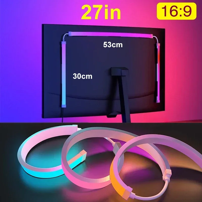 Smart Ambient PC Display Sync Computer Monitor Backlight LED Strip Light RGB Color DIY Game Holiday Atmosphere Decor Lamp - Image 7