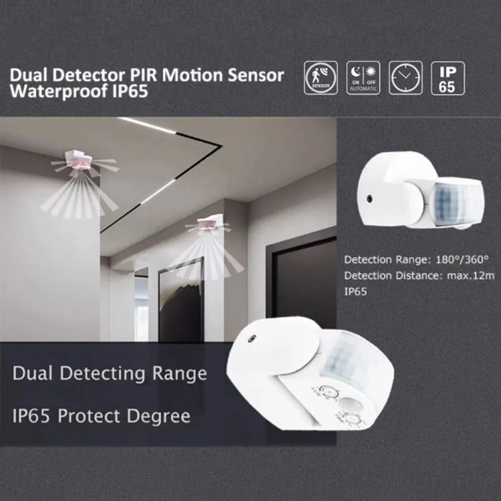 Motion Sensor 220V-240V Motion Detector Automatic 180 Degree Switch Light Outdoor Waterproof Infrared Sensor Timer PIR IP65 - Image 5