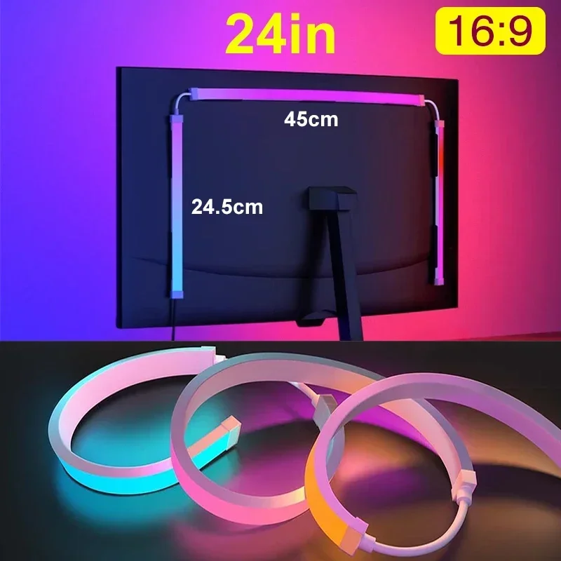 Smart Ambient PC Display Sync Computer Monitor Backlight LED Strip Light RGB Color DIY Game Holiday Atmosphere Decor Lamp - Image 10